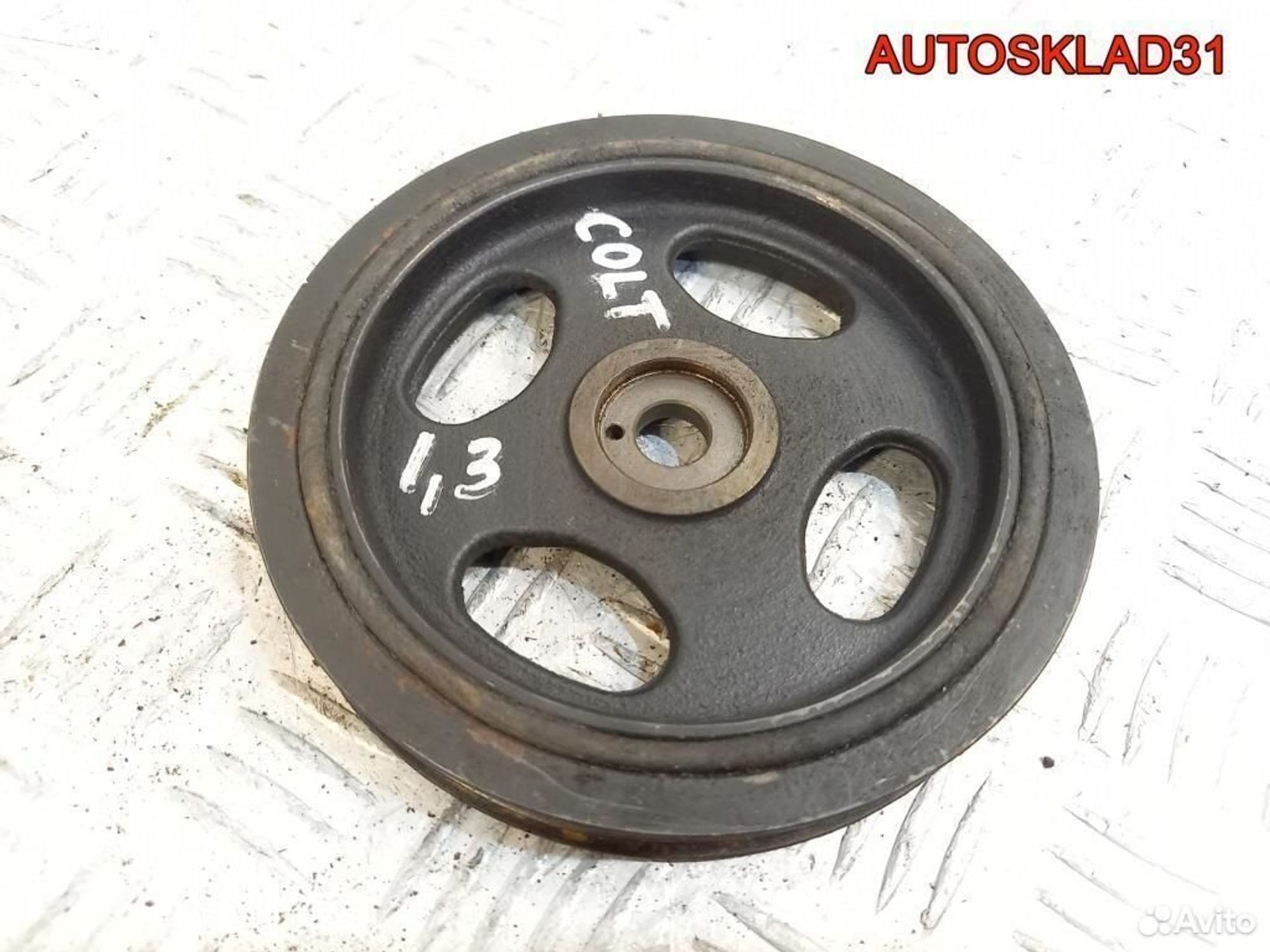 Шкив коленвала Mitsubishi Colt Z3 1.3 MN163744 - АвтоСклад31.рф - авторазборка контрактные б/у запчасти в г. Белгород Шкив коленвала Mitsubishi Colt Z3 1.3 MN163744 - АвтоСклад31.рф - авторазборка контрактные б/у запчасти в г. Белгород