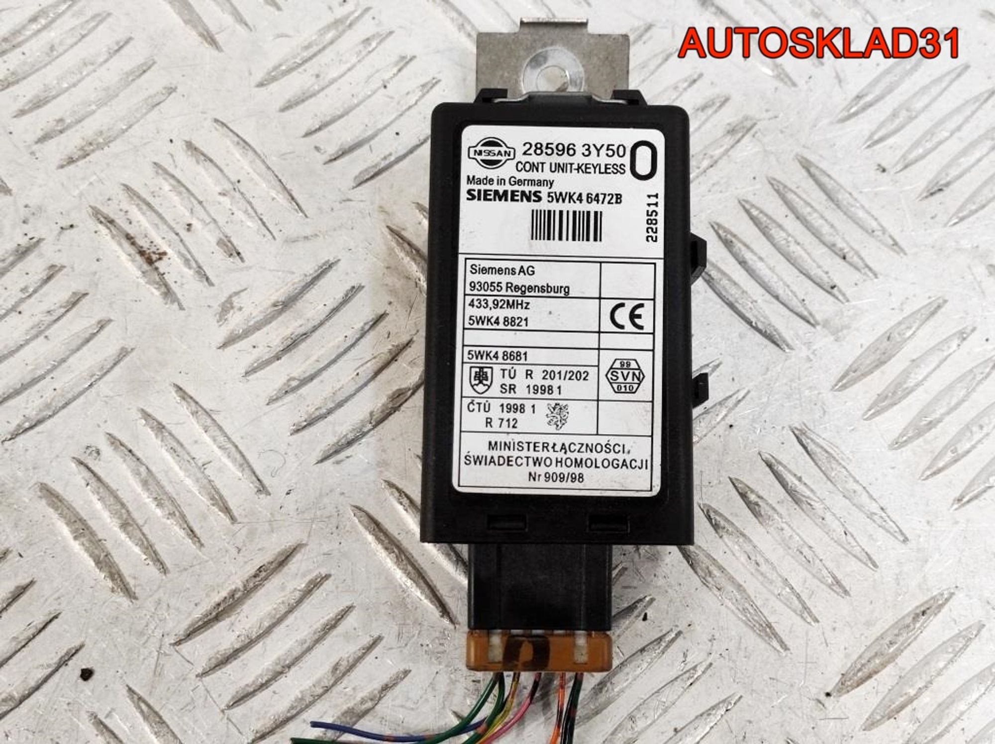 Блок иммобилайзера Nissan X-Trail T30 285963Y500 - АвтоСклад31.рф - авторазборка контрактные б/у запчасти в г. Белгород Блок иммобилайзера Nissan X-Trail T30 285963Y500 - АвтоСклад31.рф - авторазборка контрактные б/у запчасти в г. Белгород