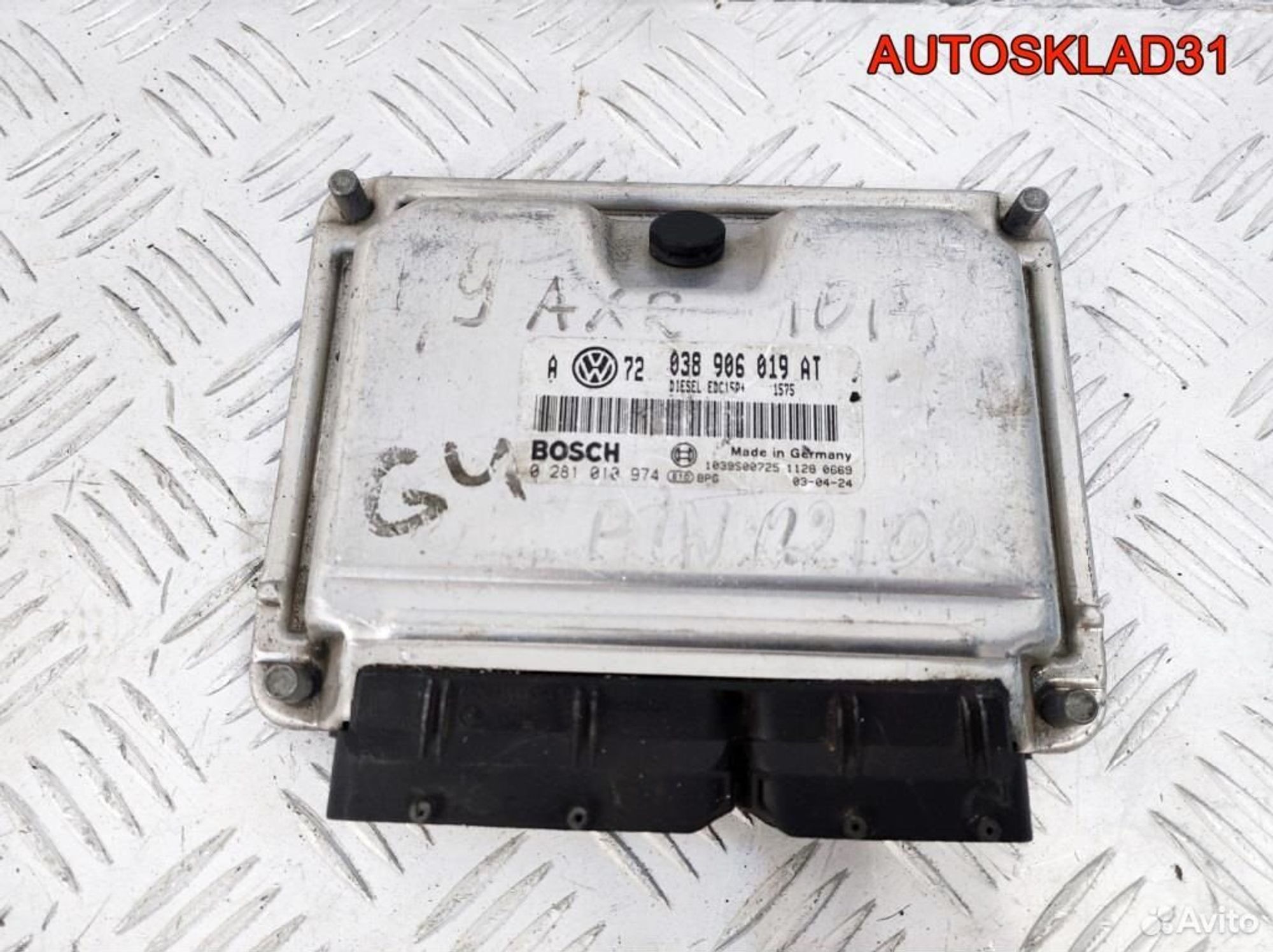 Блок Эбу Volkswagen Golf 4 AXR 038906019AT Дизель - АвтоСклад31.рф - авторазборка контрактные б/у запчасти в г. Белгород Блок Эбу Volkswagen Golf 4 AXR 038906019AT Дизель - АвтоСклад31.рф - авторазборка контрактные б/у запчасти в г. Белгород