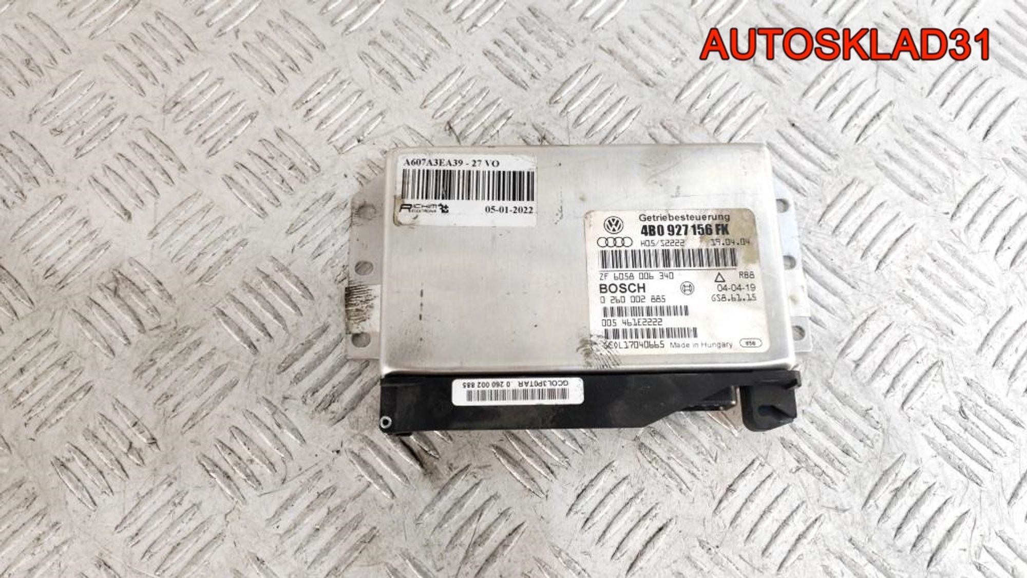 Блок управления АКПП Audi A6 C5 2,5 Дизель 4B0927156FK - АвтоСклад31.рф - авторазборка контрактные б/у запчасти в г. Белгород Блок управления АКПП Audi A6 C5 2,5 Дизель 4B0927156FK - АвтоСклад31.рф - авторазборка контрактные б/у запчасти в г. Белгород